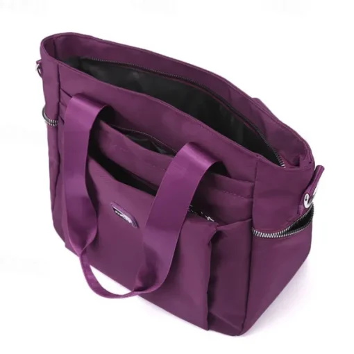 Women's Waterproof Nylon Shoulder Bag – Large Capacity Tote with Detachable Strap for Travel, Work, and Daily Use