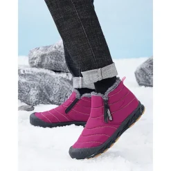 Women's Waterproof Warm Winter Ankle Boots with Plush Lining – Non-Slip Outdoor Snow Shoes for Cold Weather