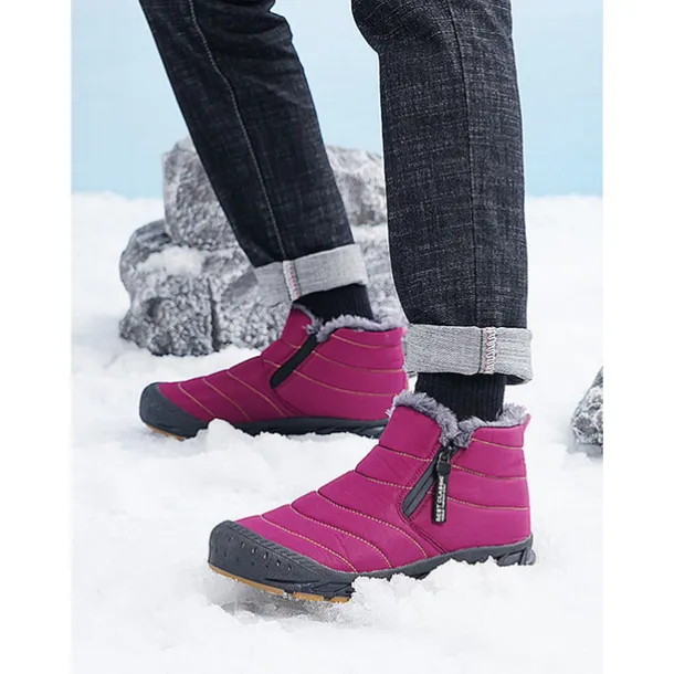 Women's Waterproof Warm Winter Ankle Boots with Plush Lining – Non-Slip Outdoor Snow Shoes for Cold Weather