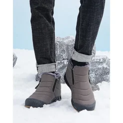 Women's Waterproof Warm Winter Ankle Boots with Plush Lining – Non-Slip Outdoor Snow Shoes for Cold Weather