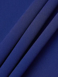 Women's Wedding Guest Cocktail Dress Chiffon Daily Fashion Patchwork Sequin Casual Elegant Two Piece Dress Set Fall Winter Midi Dress Crew Neck 3/4 Length Sleeve Plain Navy Blue