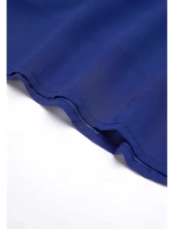 Women's Wedding Guest Cocktail Dress Chiffon Daily Fashion Patchwork Sequin Casual Elegant Two Piece Dress Set Fall Winter Midi Dress Crew Neck 3/4 Length Sleeve Plain Navy Blue