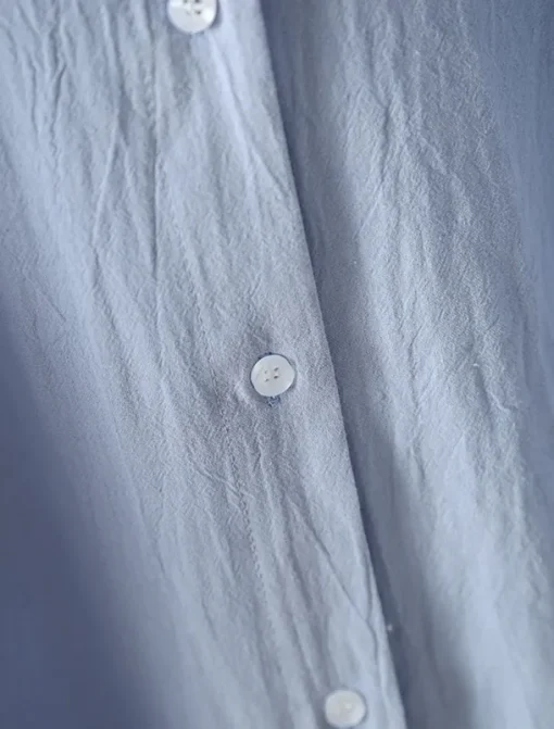 Women's White Dress Shirt Dress Cotton Linen Dress Midi Dress Office Vacation Linen Basic Casual Shirt Collar Button Long Sleeve Summer Spring Loose Fit Plain