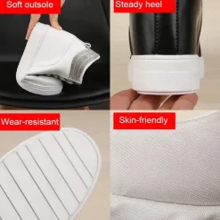 Women's White Rhinestone Wedge Sneakers – Faux Leather High Top Platform Shoes for Casual, Party & Streetwear Fashion