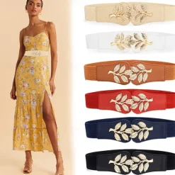 Women's Wide Belt Corset Belt Canvas Metal Bucke Geometric Cord Wowen Formal Work Daily Black White Red Navy Blue