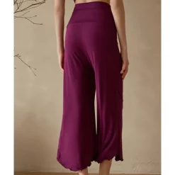 Women's Wide Leg Pants Yoga Pants Cropped Pants High Waist Yoga Fitness Pilates Pants Apricot Black Blue Spandex Winter Sports Activewear High Elasticity