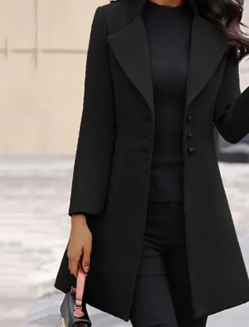 Women's Winter Coat Athleisure Holiday Daily Wear Fall Winter Regular Coat Regular Fit Stylish Casual Jacket Long Sleeve Solid Color Fur Collar Black Yellow Gray