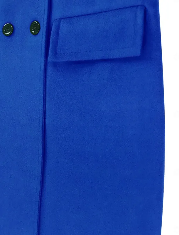 Women's Winter Coat Coat Cloak / Capes Windproof Warm Pocket Casual Street Style Plain Vacation Work Street Daily Wear Single Breasted Turndown Loose Fit Long Sleeve Outerwear Red Blue Green Fall
