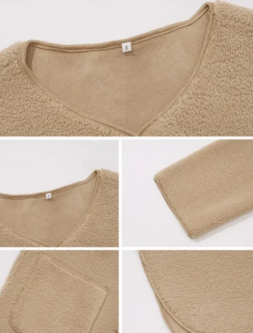Women's Winter Coat Outdoor Street Daily Wear Fall Winter Long Coat Regular Fit Thermal Warm Breathable Stylish Casual Jacket Long Sleeve Plain with Pockets Army Green Khaki Apricot