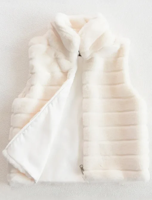 Women's Winter Coat Warm Breathable Patchwork Fashion Simple Solid Color Office Street Zipper Stand Collar Regular Fit Sleeveless Outerwear Black White Fall Winter