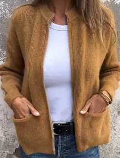 Women's Winter Coat Winter Jacket Outdoor Street Daily Fall Winter Short Coat Regular Fit Warm Breathable Comtemporary Stylish Jacket Long Sleeve Solid Color with Pockets Full Zip Black Orange Gray