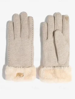 Women's Winter Fleece-Lined Touchscreen Gloves with Heart Detail – Warm and Stylish for Outdoor Cold Weather, Perfect Gift Idea
