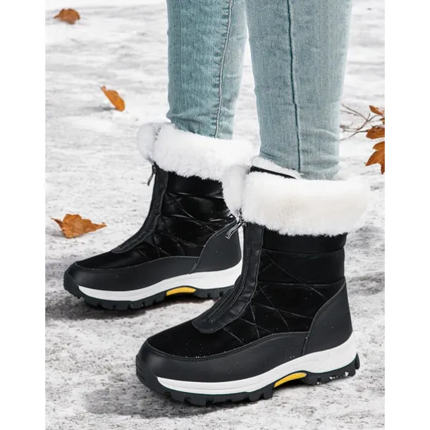 Women's Winter Snow Boots with Faux Fur Lining – Waterproof, Insulated, and Rugged Sole for Cold Weather Outdoor Activities