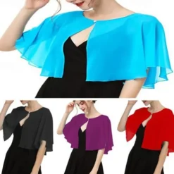 Women's Wrap Elegant Sleeveless Polyester Wedding Wraps With Pure Color For Party Spring & Summer