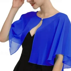 Women's Wrap Elegant Sleeveless Polyester Wedding Wraps With Pure Color For Party Spring & Summer