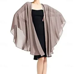 Women's Wrap Elegant Sleeveless Polyester Wedding Wraps With Pure Color For Party Spring & Summer