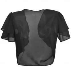 Women's Wrap Elegant Sun Protection Short Sleeve Chiffon Wedding Wraps With Pure Color For Wedding Summer