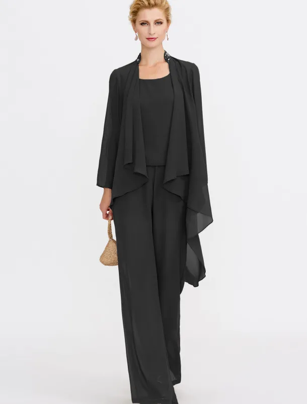 Women's Wrap Shrug Mother's Wraps Coats / Jackets Elegant Sun Protection Long Sleeve Chiffon Wedding Guest Wraps With Beading For Party Evening Spring & Fall dress to impress