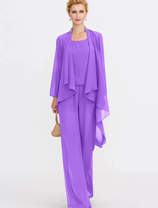 Women's Wrap Shrug Mother's Wraps Coats / Jackets Elegant Sun Protection Long Sleeve Chiffon Wedding Guest Wraps With Beading For Party Evening Spring & Fall dress to impress