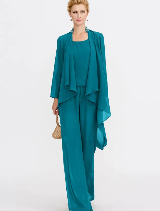 Women's Wrap Shrug Mother's Wraps Coats / Jackets Elegant Sun Protection Long Sleeve Chiffon Wedding Guest Wraps With Beading For Party Evening Spring & Fall dress to impress