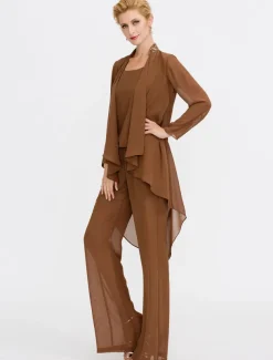 Women's Wrap Shrug Mother's Wraps Coats / Jackets Elegant Sun Protection Long Sleeve Chiffon Wedding Guest Wraps With Beading For Party Evening Spring & Fall dress to impress