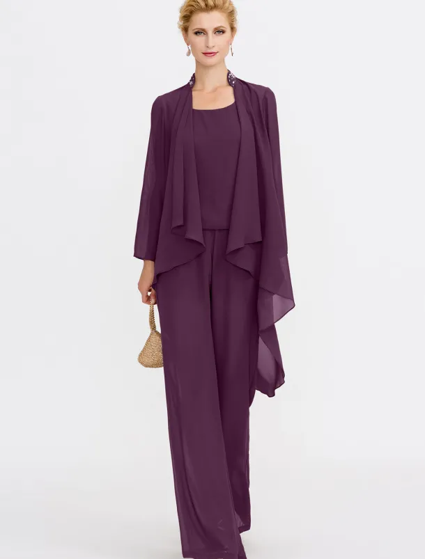 Women's Wrap Shrug Mother's Wraps Coats / Jackets Elegant Sun Protection Long Sleeve Chiffon Wedding Guest Wraps With Beading For Party Evening Spring & Fall dress to impress