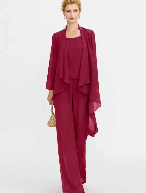 Women's Wrap Shrug Mother's Wraps Coats / Jackets Elegant Sun Protection Long Sleeve Chiffon Wedding Guest Wraps With Beading For Party Evening Spring & Fall dress to impress