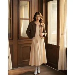 Women's Yellow Jacquard Lace-Up Ankle Boots with Chunky Heels - Late 19th Century Victorian Style Baroque Short Boots for Ladies, Ideal for Fall Outfits, Costume Parties, and Comfortable Walking