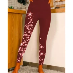 Women's Yoga Leggings Tummy Control Butt Lift High Waist Yoga Fitness Gym Workout Tights Leggings Floral 1# 2# 8# Spandex Fall Sports Activewear Stretchy Skinny