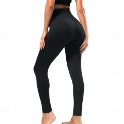 Women's Yoga Pants Seamless Tummy Control Butt Lift High Waist Yoga Fitness Gym Workout Cropped Leggings Bottoms Dark Grey Black White Spandex Fall Sports Activewear High Elasticity Skinny