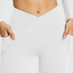 Women's Yoga Pants Side Pockets Wide Leg High Waist Yoga Fitness Gym Workout Bottoms Dark Grey Black White Spandex Fall Sports Activewear Stretchy