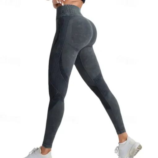 Women's Yoga Pants Yoga Leggings Tummy Control Butt Lift High Waist Yoga Gym Workout Pilates Tights Black Pink Champagne Fall Winter Sports Activewear Stretchy Slim