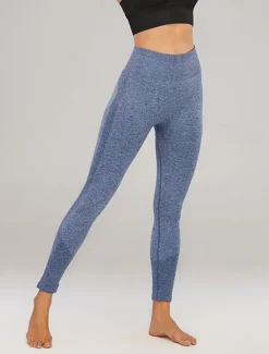 Women's Yoga Pants Yoga Leggings High Waist Yoga Gym Workout Pilates Tights Black Yellow Navy Blue Fall Sports Activewear Stretchy Slim