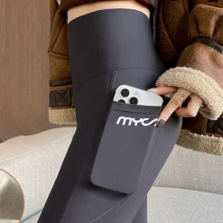 Women's Yoga Pants Yoga Leggings Fleece Lined Leggings Tummy Control Butt Lift High Waist Yoga Gym Workout Pilates Tights Black Coffee Grey Fall Winter Sports Activewear Stretchy Slim