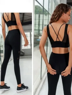 Women's Yoga Pants Yoga Leggings Patchwork Basic Tummy Control Butt Lift High Waist Yoga Gym Workout Pilates Cropped Leggings Tights Fashion Black Fall Winter Sports Activewear Stretchy Slim