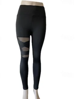 Women's Yoga Pants Yoga Leggings Patchwork Basic Tummy Control Butt Lift High Waist Yoga Gym Workout Pilates Cropped Leggings Tights Fashion Black Fall Winter Sports Activewear Stretchy Slim