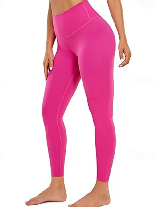 Women's Yoga Pants Yoga Leggings Elastic Waistband High Waist Yoga Gym Workout Pilates Tights Black Burgundy Coffee Fall Sports Activewear Stretchy Slim