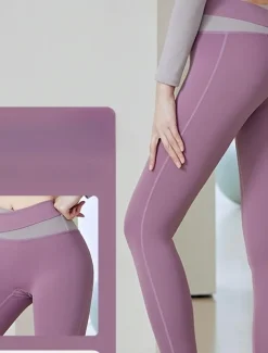 Women's Yoga Pants Yoga Leggings High Waist Yoga Gym Workout Pilates Tights Light Brown Black Royal Blue Spandex Sports Activewear Stretchy Slim