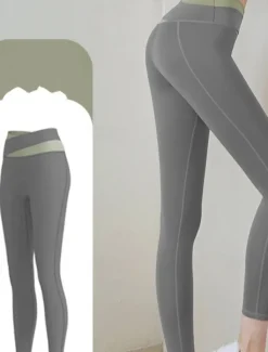 Women's Yoga Pants Yoga Leggings High Waist Yoga Gym Workout Pilates Tights Light Brown Black Royal Blue Spandex Sports Activewear Stretchy Slim