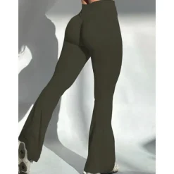 Women's Yoga Pants Yoga Leggings Ruched Butt Lifting Tummy Control Butt Lift High Waist Yoga Gym Workout Pilates Tights Black Army Green Grey Fall Winter Sports Activewear Stretchy Slim