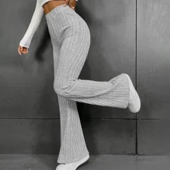 Women's Yoga Pants Yoga Leggings High Waist Yoga Gym Workout Pilates Tights Gray Spandex Fall Sports Activewear Stretchy Slim