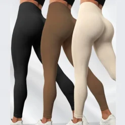 Women's Yoga Pants Yoga Leggings Fleece Lined Leggings Tummy Control Butt Lift High Waist Yoga Gym Workout Pilates Tights Dark Grey Black Army Green Fall Winter Sports Activewear Stretchy Slim