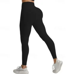 Women's Yoga Pants Yoga Leggings Fleece Lined Leggings Tummy Control Butt Lift High Waist Yoga Gym Workout Pilates Tights Dark Grey Black Army Green Fall Winter Sports Activewear Stretchy Slim