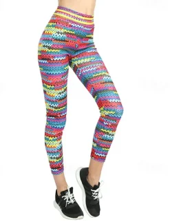 Women's Yoga Pants Yoga Leggings High Waist Yoga Gym Workout Pilates Tights Rainbow Fall Sports Activewear Stretchy Slim