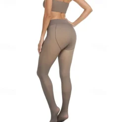Women's Yoga Pants Yoga Leggings Fleece Lined Leggings Thermal Warm High Waist Gym Workout Tights Black Coffee Gray Fleece Fall Winter Sports Activewear Stretchy Slim