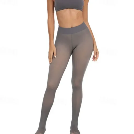 Women's Yoga Pants Yoga Leggings Fleece Lined Leggings Thermal Warm High Waist Gym Workout Tights Black Coffee Gray Fleece Fall Winter Sports Activewear Stretchy Slim