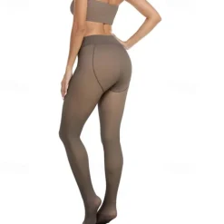 Women's Yoga Pants Yoga Leggings Fleece Lined Leggings Thermal Warm High Waist Gym Workout Tights Black Coffee Gray Fleece Fall Winter Sports Activewear Stretchy Slim