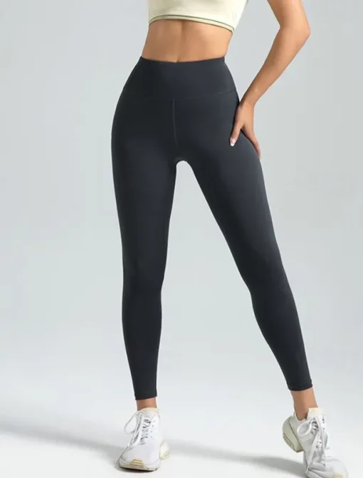 Women's Yoga Pants Yoga Leggings Tummy Control Butt Lift High Waist Yoga Gym Workout Pilates Tights Light Brown Black Ivory Spandex Fall Sports Activewear Stretchy Slim