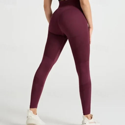 Women's Yoga Pants Yoga Leggings Patchwork High Waist Yoga Gym Workout Pilates Tights Black Pink Army Green Fall Sports Activewear Stretchy Slim