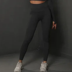 Women's Yoga Pants Yoga Leggings High Waist Yoga Gym Workout Pilates Tights Dark Grey Black Burgundy Spandex Sports Activewear Stretchy Slim